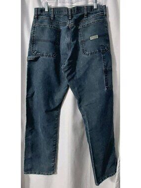 Wrangler Jeans Carpenter Utility Grunge Blue Jeans Men’s Size 34x34 Distressed